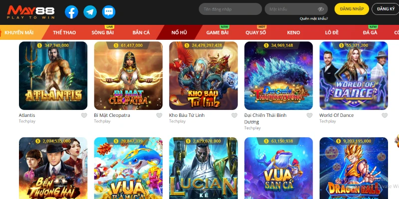 Kho game slots đa dạng với hàng trăm trò chơi phong phú